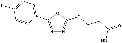 3-{[5-(4-fluorophenyl)-1,3,4-oxadiazol-2-yl]sulfanyl}propanoic acid Struktur