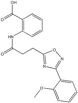 2-({3-[3-(2-methoxyphenyl)-1,2,4-oxadiazol-5-yl]propanoyl}amino)benzoic acid Struktur