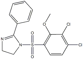 2,3-dichloro-6-[(2-phenyl-4,5-dihydro-1H-imidazol-1-yl)sulfonyl]phenyl methyl ether Struktur