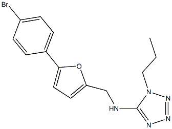 N-{[5-(4-bromophenyl)-2-furyl]methyl}-N-(1-propyl-1H-tetraazol-5-yl)amine Struktur