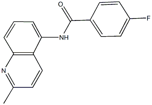 4-fluoro-N-(2-methyl-5-quinolinyl)benzamide Struktur