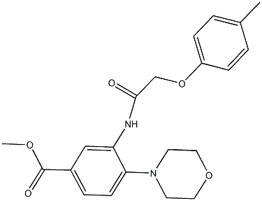 methyl 3-{[(4-methylphenoxy)acetyl]amino}-4-(4-morpholinyl)benzoate Struktur