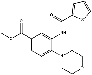 methyl 4-(4-morpholinyl)-3-[(2-thienylcarbonyl)amino]benzoate Struktur