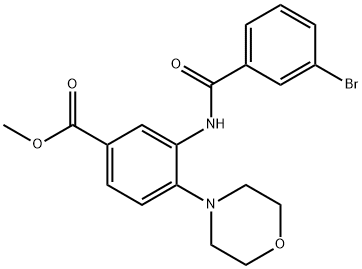 methyl 3-[(3-bromobenzoyl)amino]-4-(4-morpholinyl)benzoate Struktur