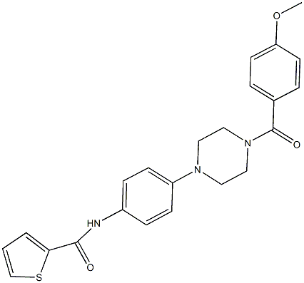 N-{4-[4-(4-methoxybenzoyl)-1-piperazinyl]phenyl}-2-thiophenecarboxamide Struktur