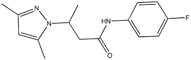 3-(3,5-dimethyl-1H-pyrazol-1-yl)-N-(4-fluorophenyl)butanamide Struktur