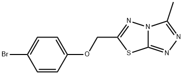 6-[(4-bromophenoxy)methyl]-3-methyl[1,2,4]triazolo[3,4-b][1,3,4]thiadiazole Struktur