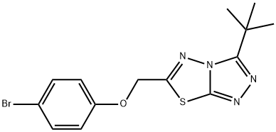 6-[(4-bromophenoxy)methyl]-3-tert-butyl[1,2,4]triazolo[3,4-b][1,3,4]thiadiazole Struktur