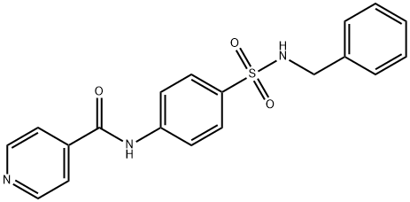 N-{4-[(benzylamino)sulfonyl]phenyl}isonicotinamide Struktur