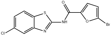 5-bromo-N-(5-chloro-1,3-benzothiazol-2-yl)-2-furamide Struktur