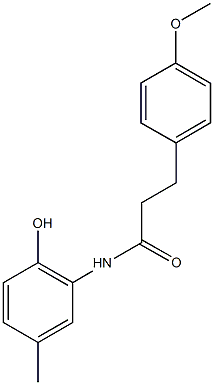 N-(2-hydroxy-5-methylphenyl)-3-(4-methoxyphenyl)propanamide Struktur