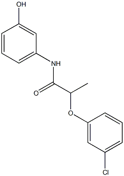 2-(3-chlorophenoxy)-N-(3-hydroxyphenyl)propanamide Struktur