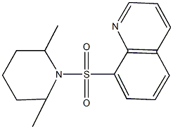 8-[(2,6-dimethyl-1-piperidinyl)sulfonyl]quinoline Struktur