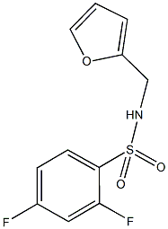 2,4-difluoro-N-(2-furylmethyl)benzenesulfonamide Struktur