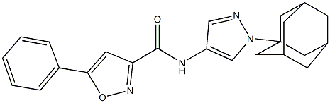 N-[1-(1-adamantyl)-1H-pyrazol-4-yl]-5-phenyl-3-isoxazolecarboxamide Struktur