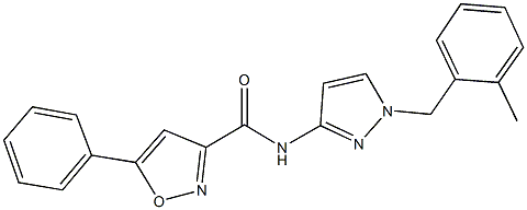 N-[1-(2-methylbenzyl)-1H-pyrazol-3-yl]-5-phenyl-3-isoxazolecarboxamide Struktur