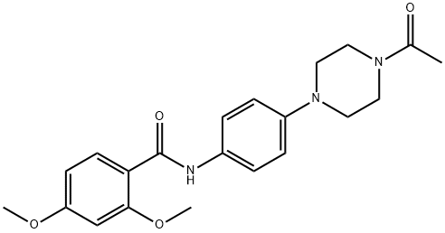 N-[4-(4-acetyl-1-piperazinyl)phenyl]-2,4-dimethoxybenzamide Struktur