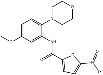 5-nitro-N-[5-methoxy-2-(4-morpholinyl)phenyl]-2-furamide Struktur