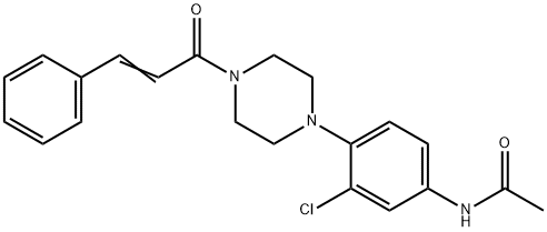 N-[3-chloro-4-(4-cinnamoyl-1-piperazinyl)phenyl]acetamide Struktur