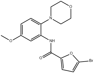 5-bromo-N-[5-methoxy-2-(4-morpholinyl)phenyl]-2-furamide Struktur