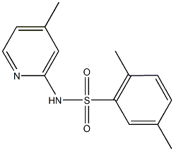 2,5-dimethyl-N-(4-methyl-2-pyridinyl)benzenesulfonamide Struktur