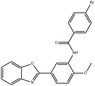 N-[5-(1,3-benzoxazol-2-yl)-2-methoxyphenyl]-4-bromobenzamide Struktur