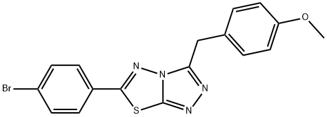 4-{[6-(4-bromophenyl)[1,2,4]triazolo[3,4-b][1,3,4]thiadiazol-3-yl]methyl}phenyl methyl ether Struktur