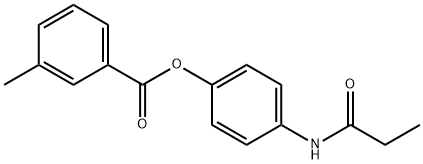 4-(propionylamino)phenyl 3-methylbenzoate Struktur