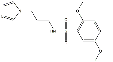 N-[3-(1H-imidazol-1-yl)propyl]-2,5-dimethoxy-4-methylbenzenesulfonamide Struktur