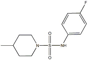 N-(4-fluorophenyl)-4-methyl-1-piperidinesulfonamide Struktur