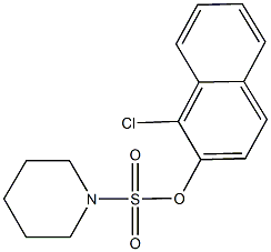 1-chloro-2-naphthyl 1-piperidinesulfonate Struktur