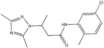 N-(5-chloro-2-methylphenyl)-3-(3,5-dimethyl-1H-1,2,4-triazol-1-yl)butanamide Struktur