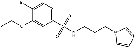 4-bromo-3-ethoxy-N-[3-(1H-imidazol-1-yl)propyl]benzenesulfonamide Struktur