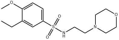 3-ethyl-4-methoxy-N-[2-(4-morpholinyl)ethyl]benzenesulfonamide Struktur