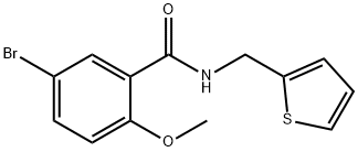 5-bromo-2-methoxy-N-(2-thienylmethyl)benzamide Struktur