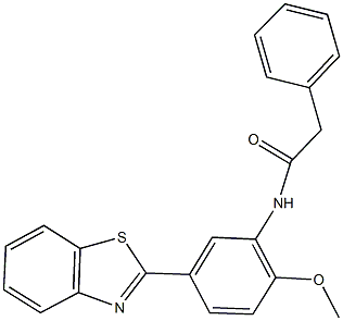 N-[5-(1,3-benzothiazol-2-yl)-2-methoxyphenyl]-2-phenylacetamide Struktur