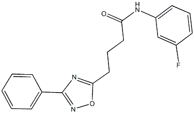 N-(3-fluorophenyl)-4-(3-phenyl-1,2,4-oxadiazol-5-yl)butanamide Struktur