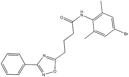 N-(4-bromo-2,6-dimethylphenyl)-4-(3-phenyl-1,2,4-oxadiazol-5-yl)butanamide Struktur