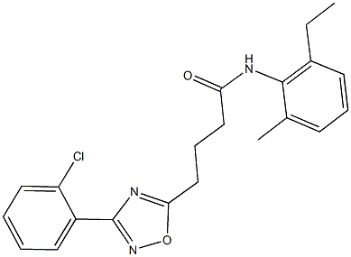 4-[3-(2-chlorophenyl)-1,2,4-oxadiazol-5-yl]-N-(2-ethyl-6-methylphenyl)butanamide Struktur