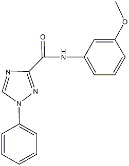 N-(3-methoxyphenyl)-1-phenyl-1H-1,2,4-triazole-3-carboxamide Struktur