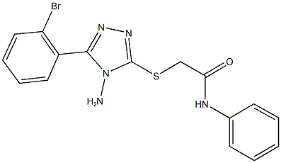 2-{[4-amino-5-(2-bromophenyl)-4H-1,2,4-triazol-3-yl]sulfanyl}-N-phenylacetamide Struktur