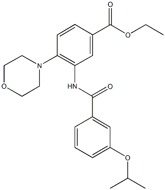 ethyl 3-[(3-isopropoxybenzoyl)amino]-4-(4-morpholinyl)benzoate Struktur