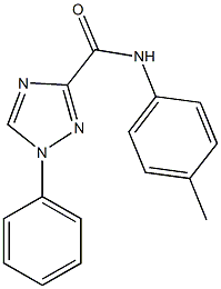 N-(4-methylphenyl)-1-phenyl-1H-1,2,4-triazole-3-carboxamide Struktur