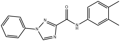 N-(3,4-dimethylphenyl)-1-phenyl-1H-1,2,4-triazole-3-carboxamide Struktur