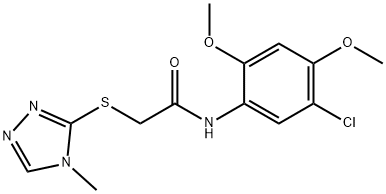 N-(5-chloro-2,4-dimethoxyphenyl)-2-[(4-methyl-4H-1,2,4-triazol-3-yl)sulfanyl]acetamide Struktur