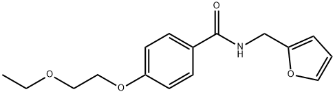 4-(2-ethoxyethoxy)-N-(2-furylmethyl)benzamide Struktur