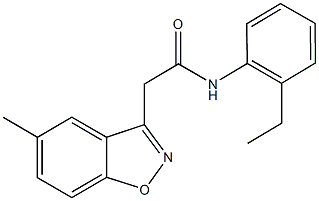 N-(2-ethylphenyl)-2-(5-methyl-1,2-benzisoxazol-3-yl)acetamide Struktur