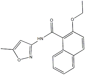 2-ethoxy-N-(5-methyl-3-isoxazolyl)-1-naphthamide Struktur