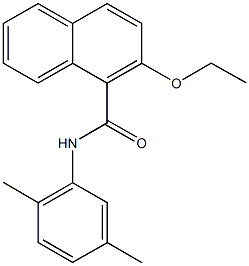 N-(2,5-dimethylphenyl)-2-ethoxy-1-naphthamide Struktur