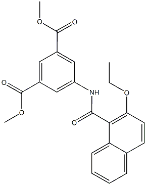 dimethyl 5-[(2-ethoxy-1-naphthoyl)amino]isophthalate Struktur